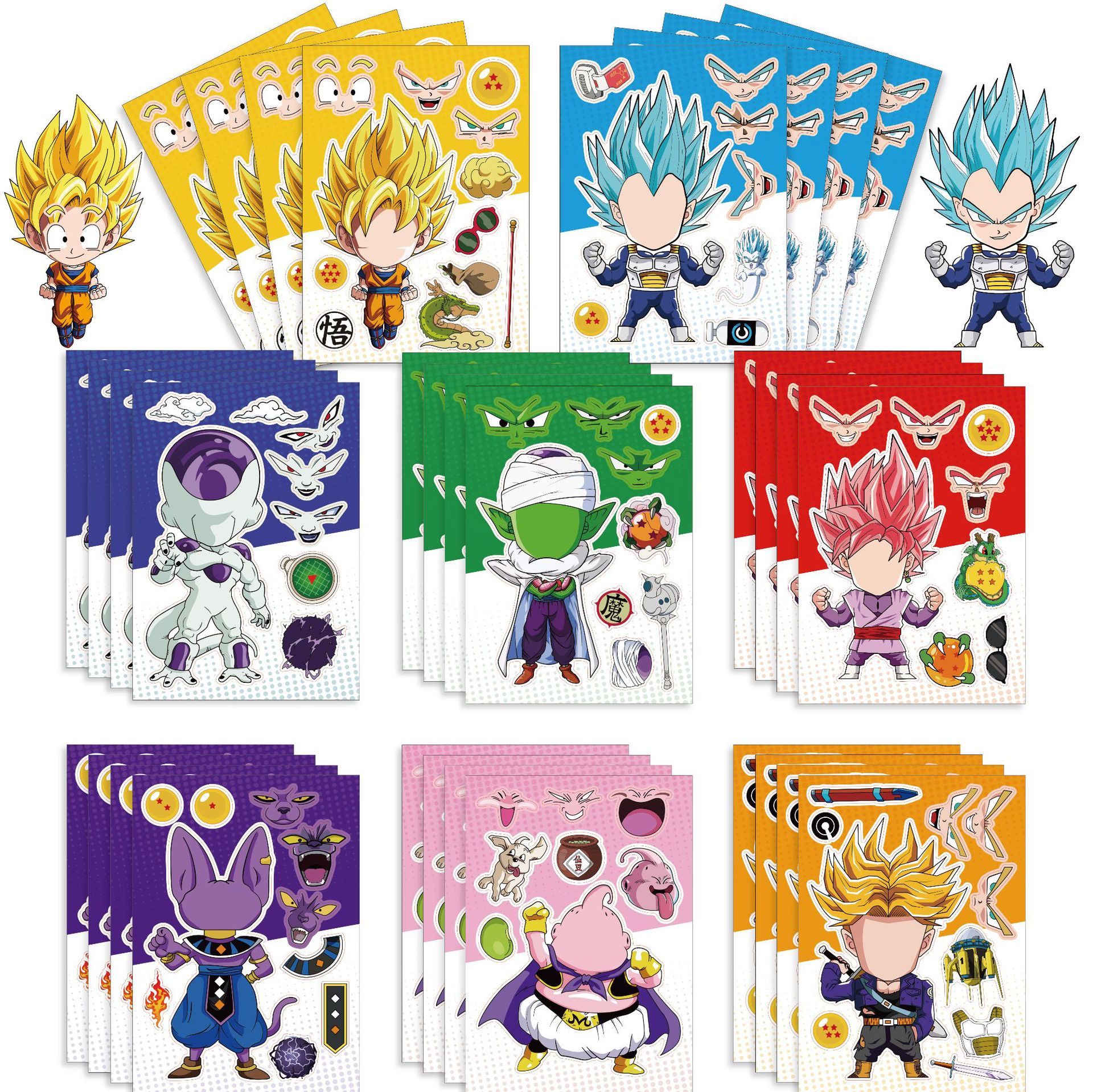 Dragon Ball anime DIY sticker price for 16 pcs