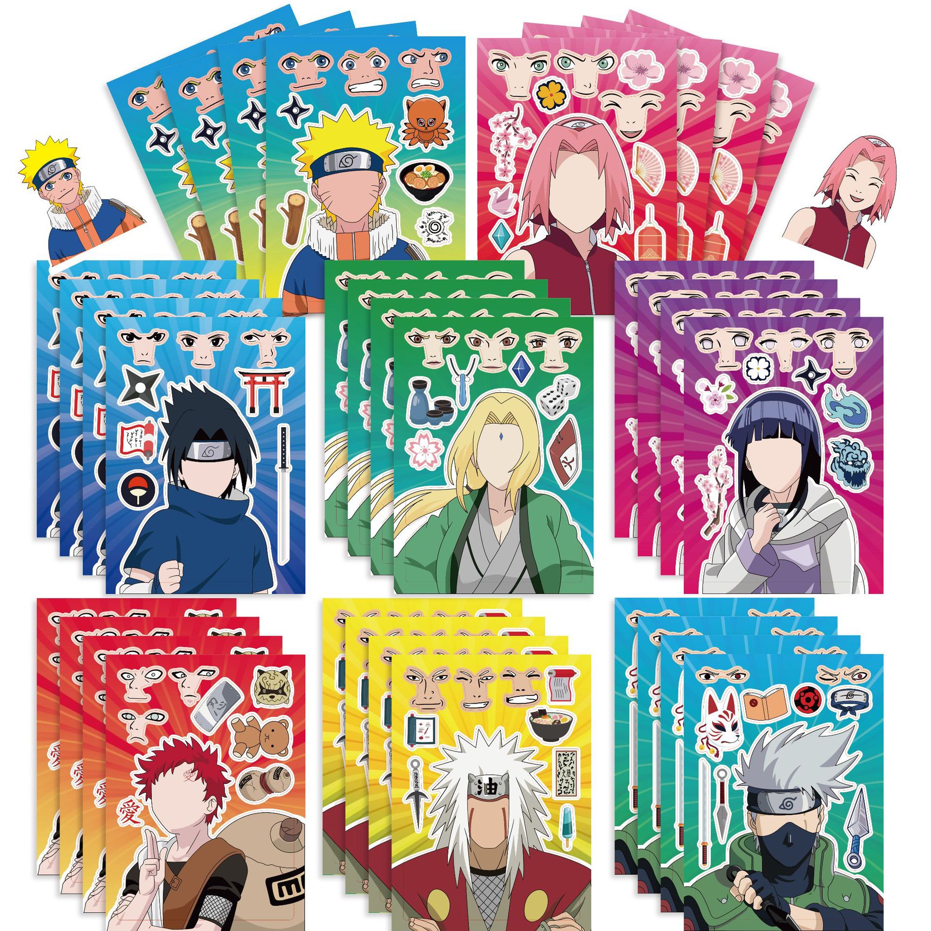 Naruto anime DIY sticker price for 16 pcs