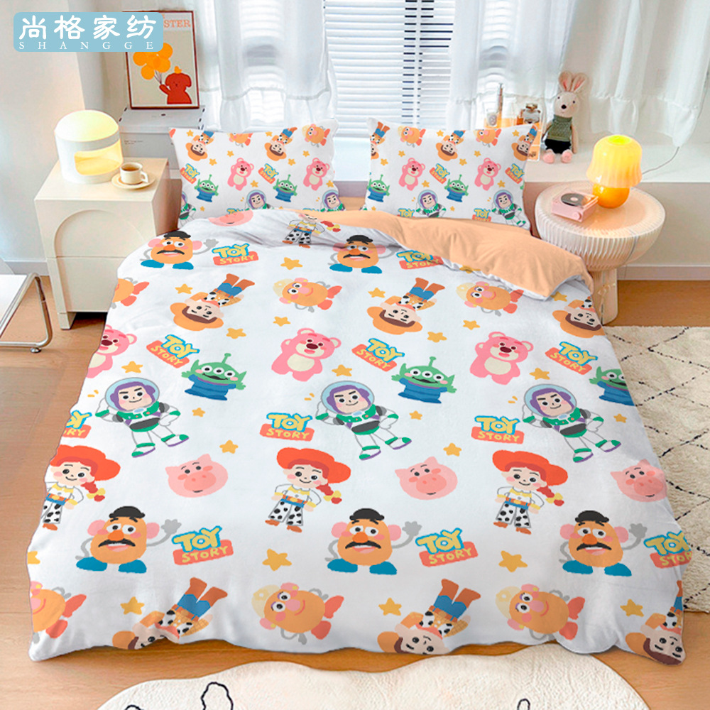 Toy Story anime  bedsheet four piece set for winter 1.5m