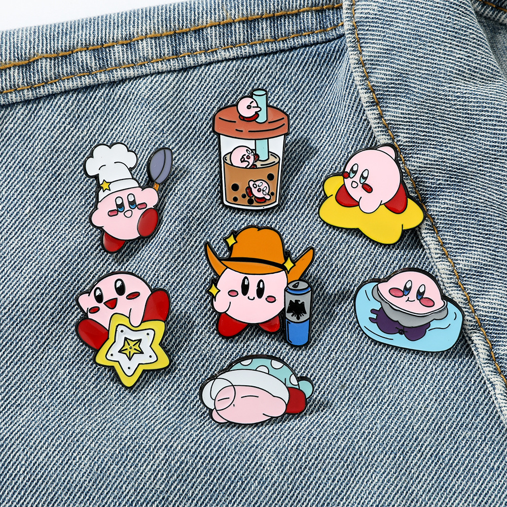 Kirby anime pin