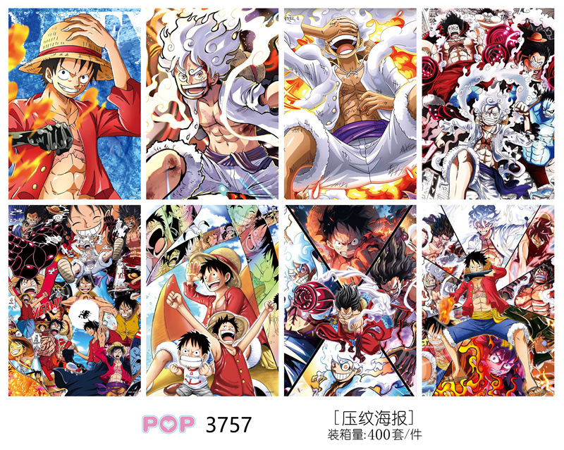 One piece anime poster price for a set of 8 pcs