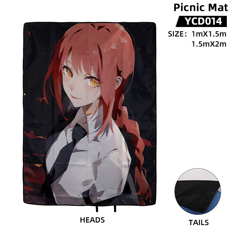 chainsaw man anime picnic mat 150*200cm