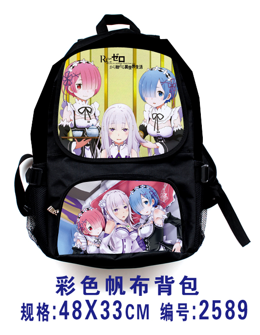 Re Zero Kara Hajimeru Isekai Seikatsu anime backpack