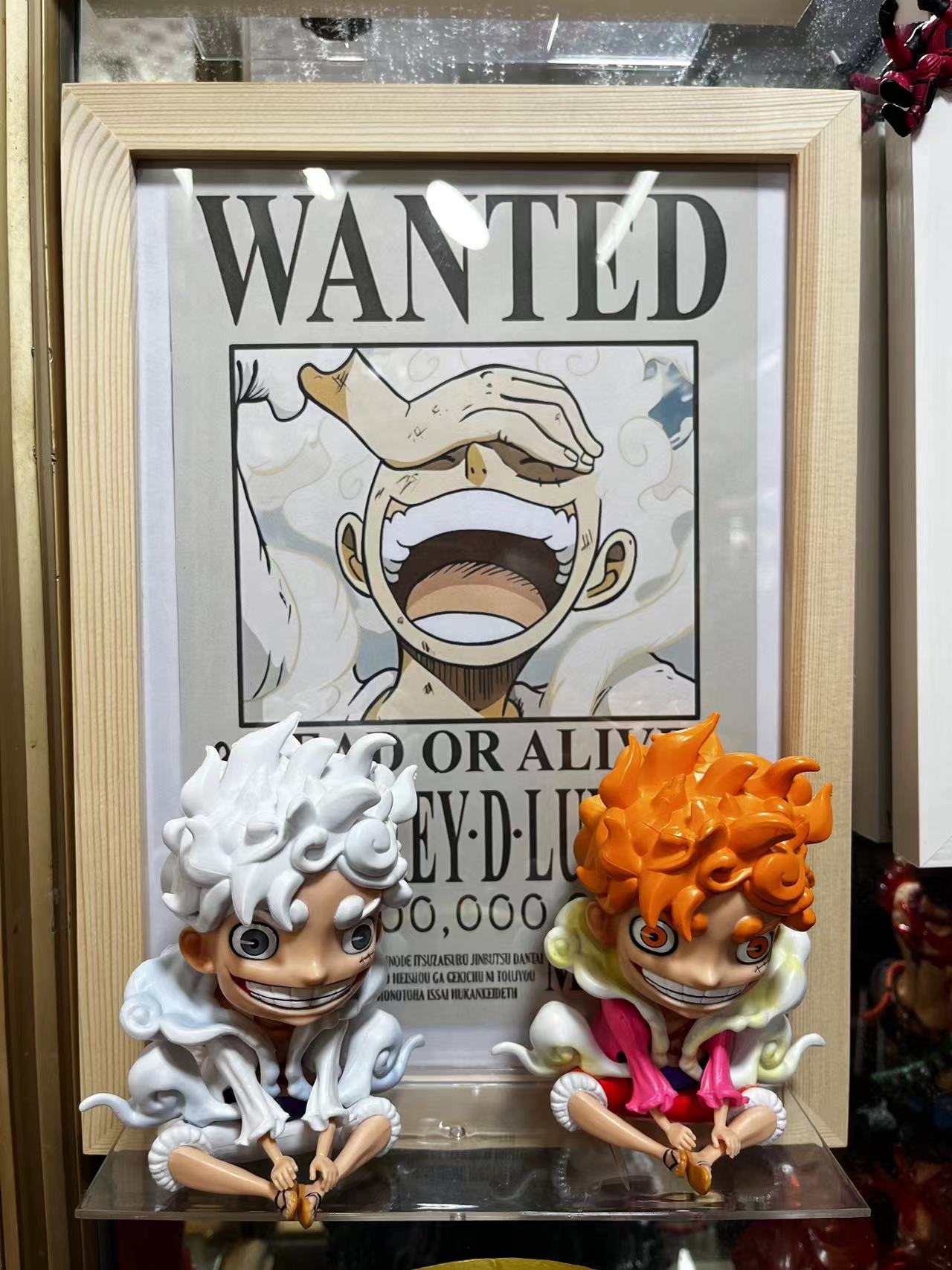 One piece anime figure 9cm+Photo frame(Photo frame does not match base paper)