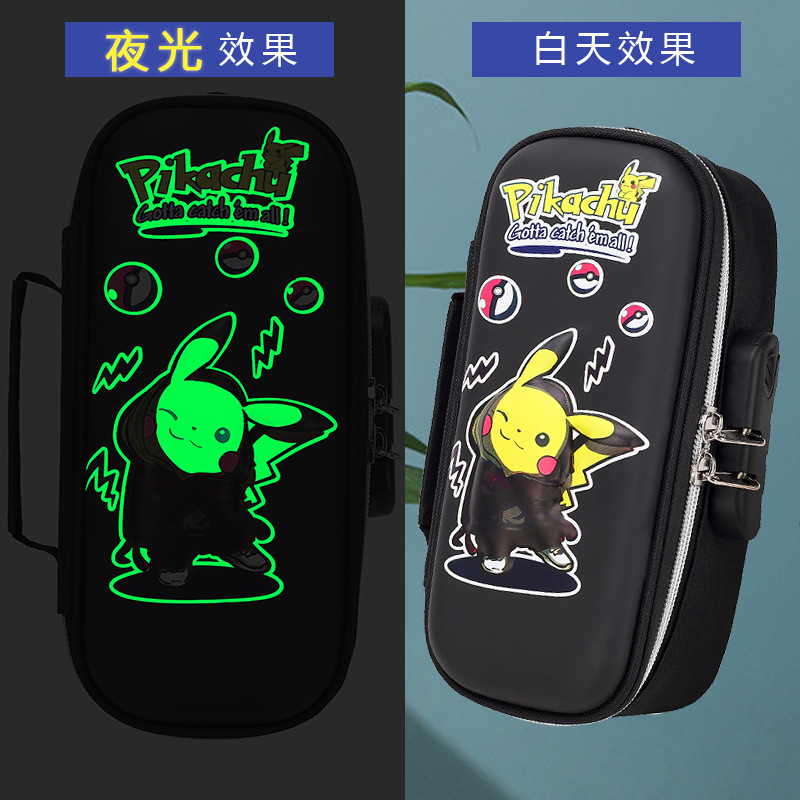 Pokemon anime glow in the night - password lock pen bag