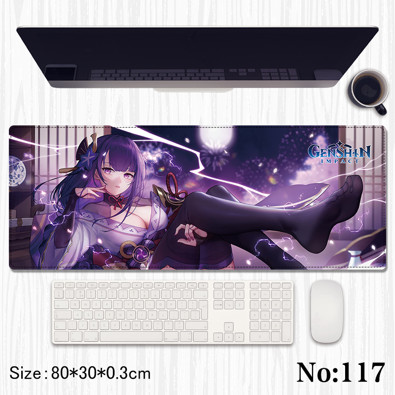 Genshin Impact anime Mouse pad 80*30*0.3cm