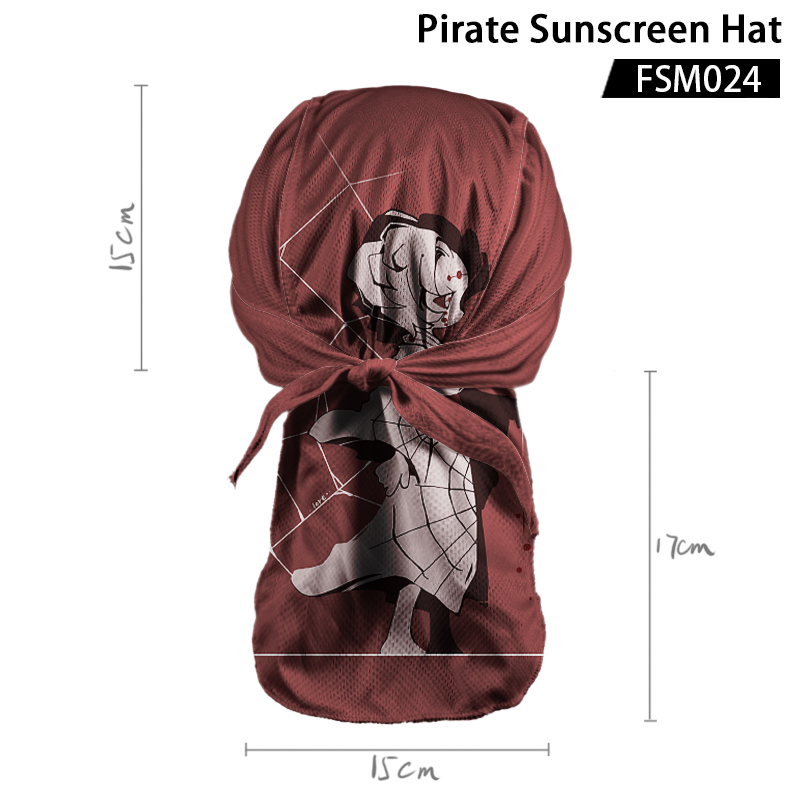 demon slayer kimets anime pirate sunscreen hat