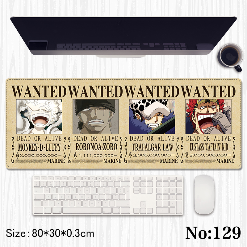 One piece anime Mouse pad 80*30*0.3cm