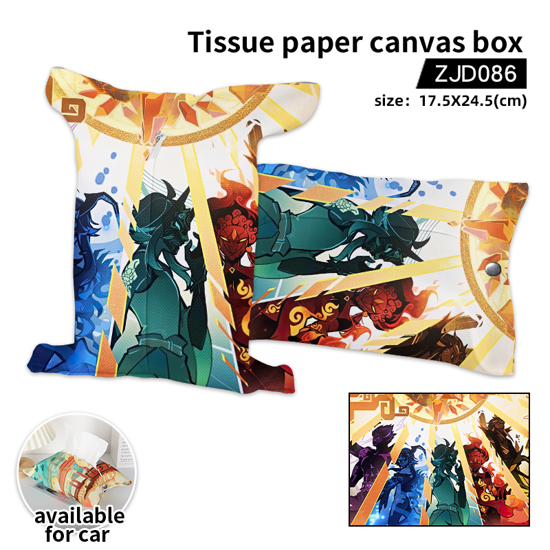 Genshin Impact anime tissue paper canvas box