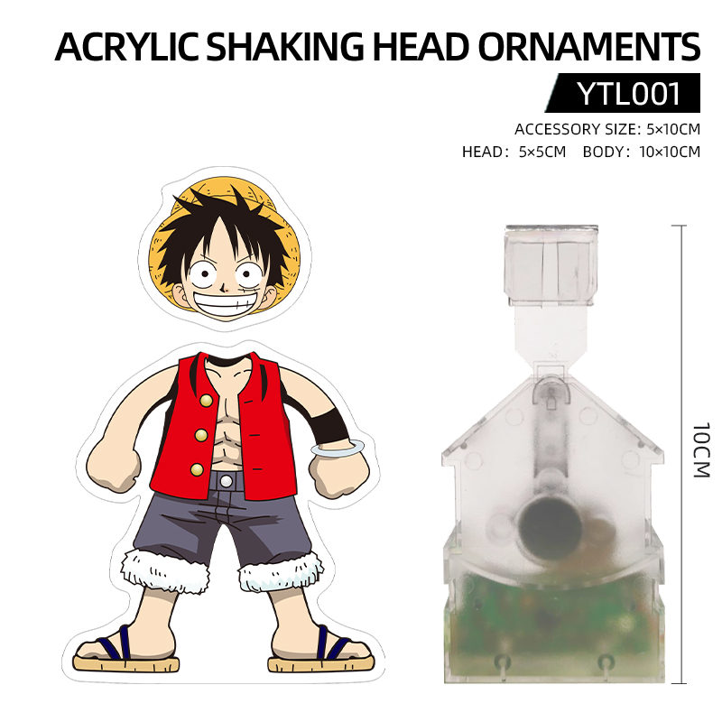 One piece anime acrylic shaking head ornaments