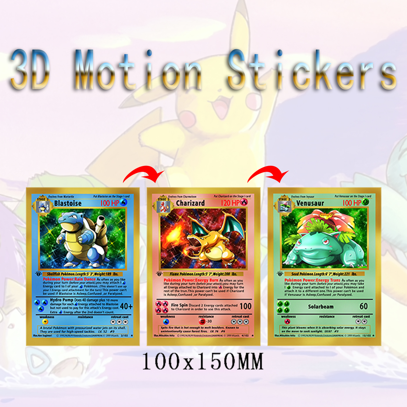 Pokemon anime 3d sticker