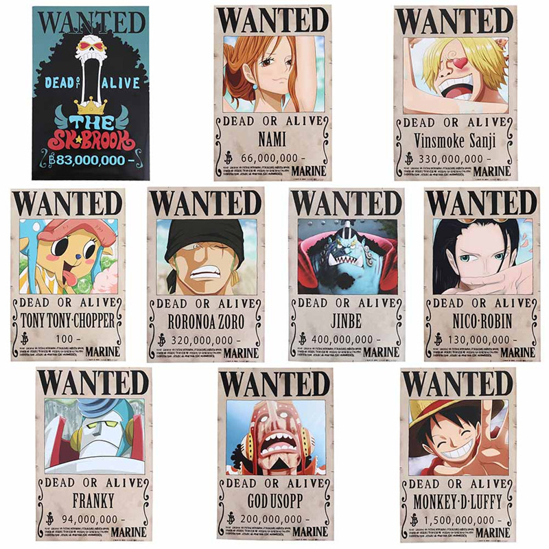 One piece anime posters price for a set of 10pcs