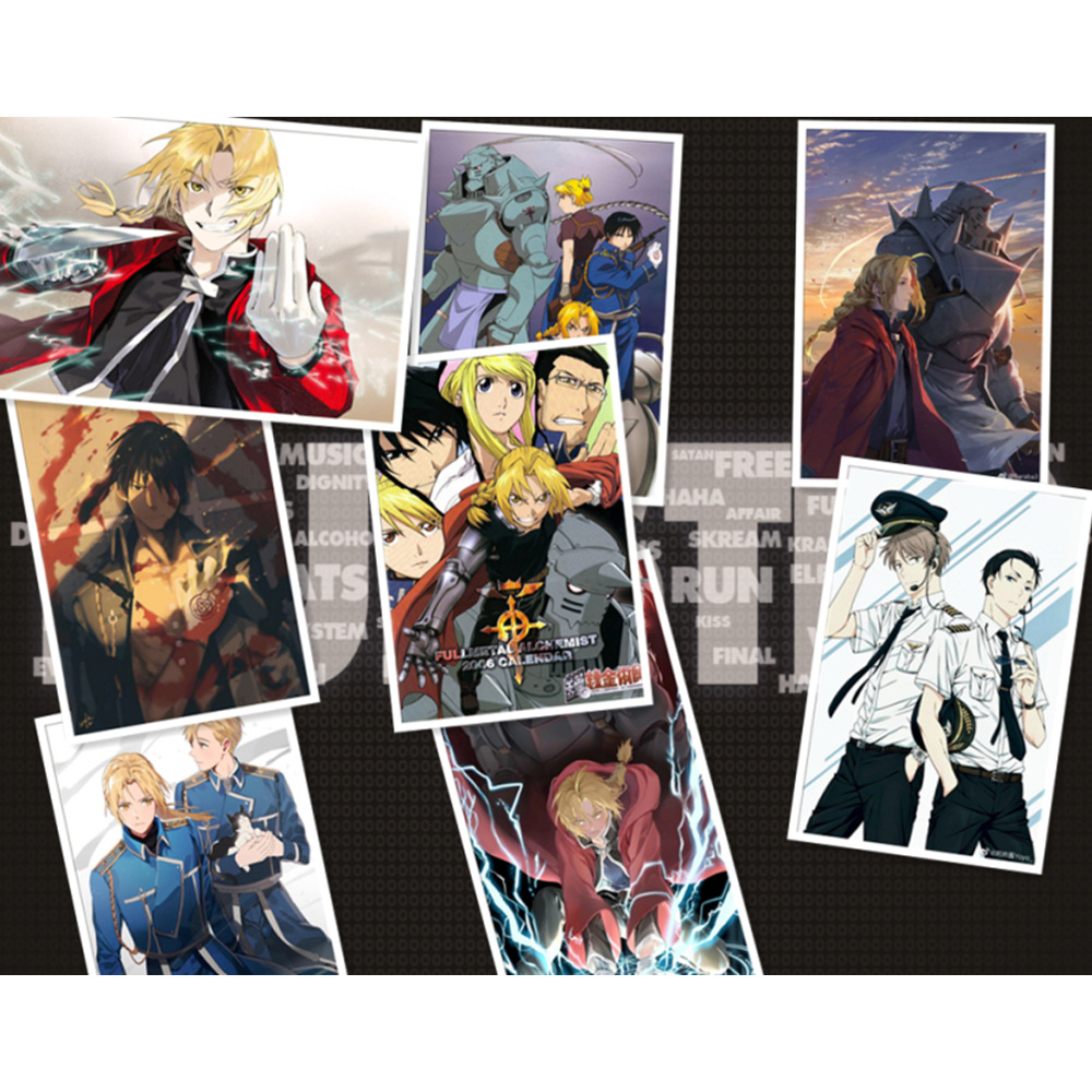 Fullmetal Alchemist anime posters price for a set of 8 pcs 42*29cm