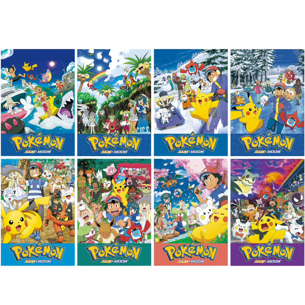 Pokemon anime posters price for a set of 8 pcs
