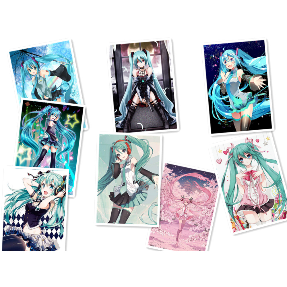 Hatsune Miku anime posters price for a set of 8 pcs 42*29cm