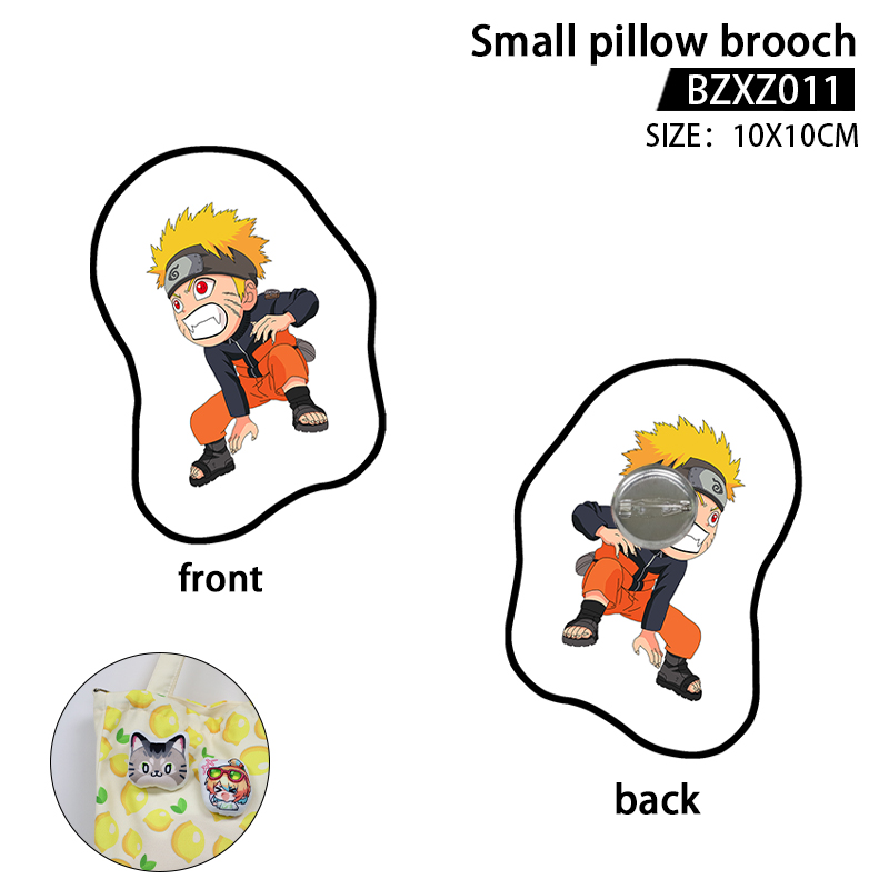 Naruto anime small pillow brooch