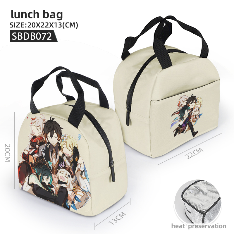 Genshin Impact anime anime lunch bag 20*22*13cm