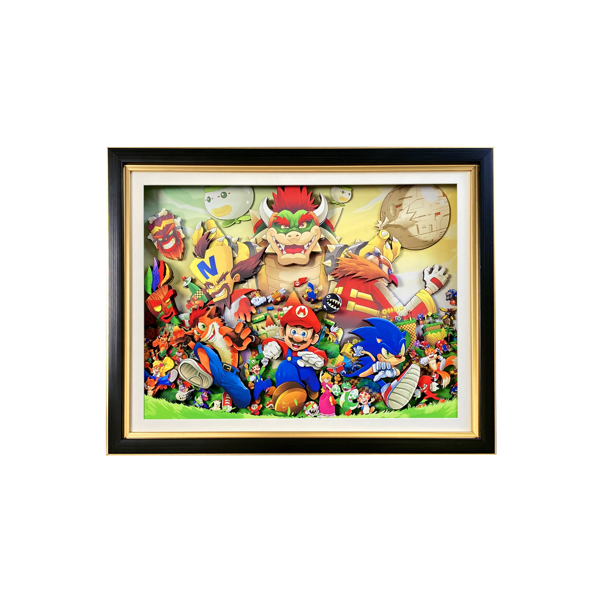 Super Mario anime 3D stereoscopic painting 38*49cm