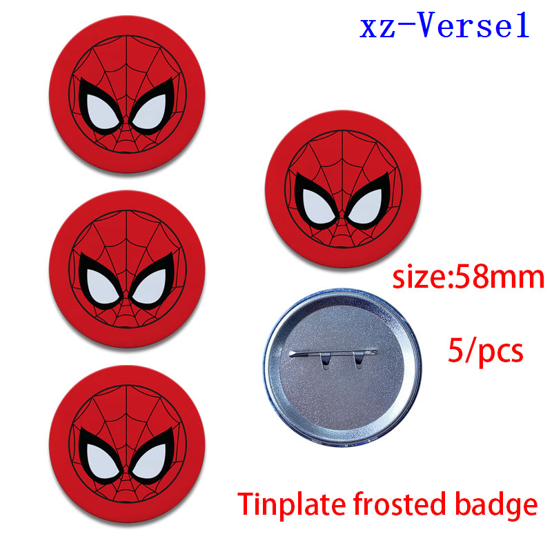 spider man anime badge 5pcs a set