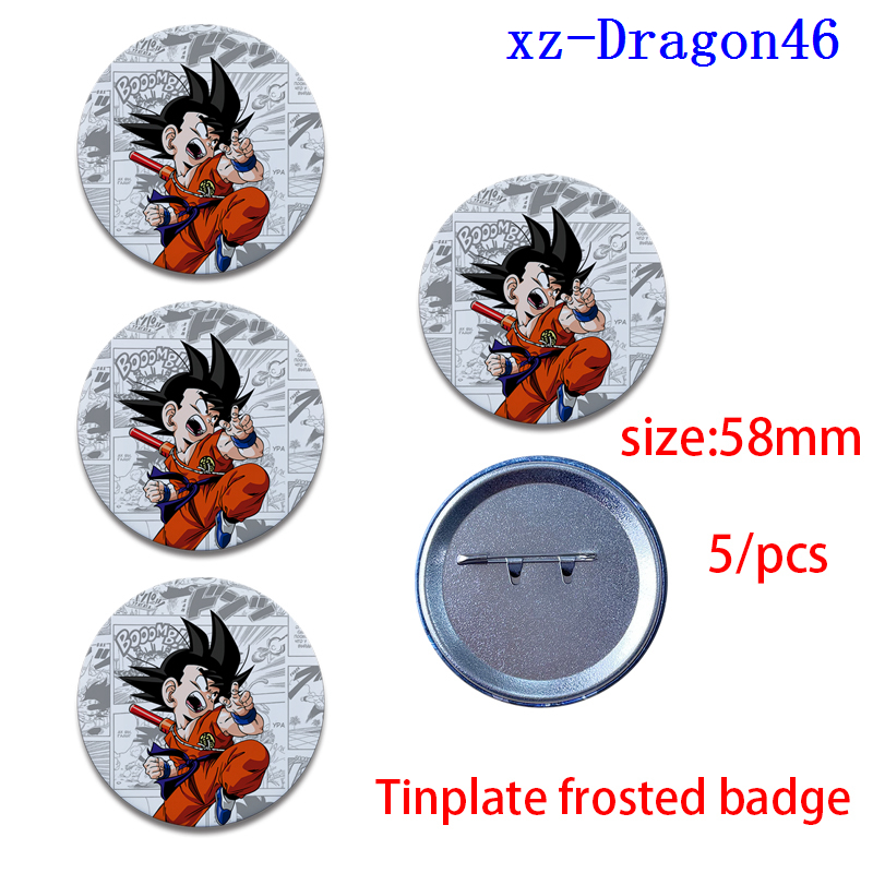 Dragon ball anime badge 5pcs a set