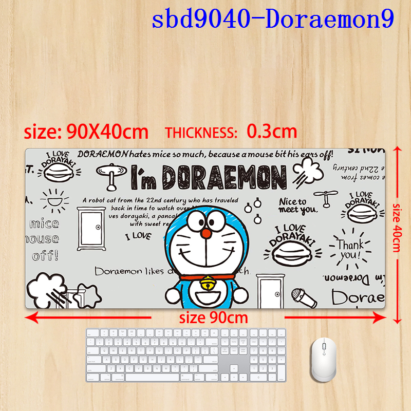 Doraemon anime mouse pad 90*40*0.3cm（lockrand）