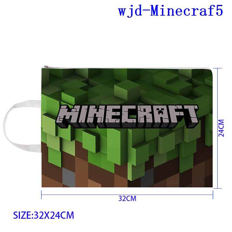 Minecraft anime document bag 24*32cm