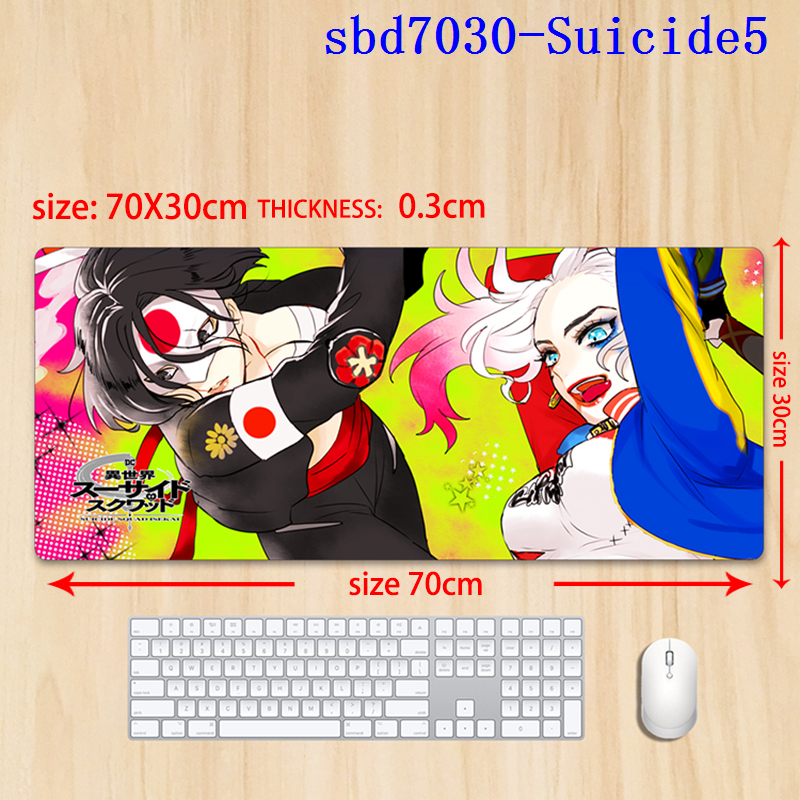 Suicide squad anime mouse pad 70*30*0.3cm（lockrand）