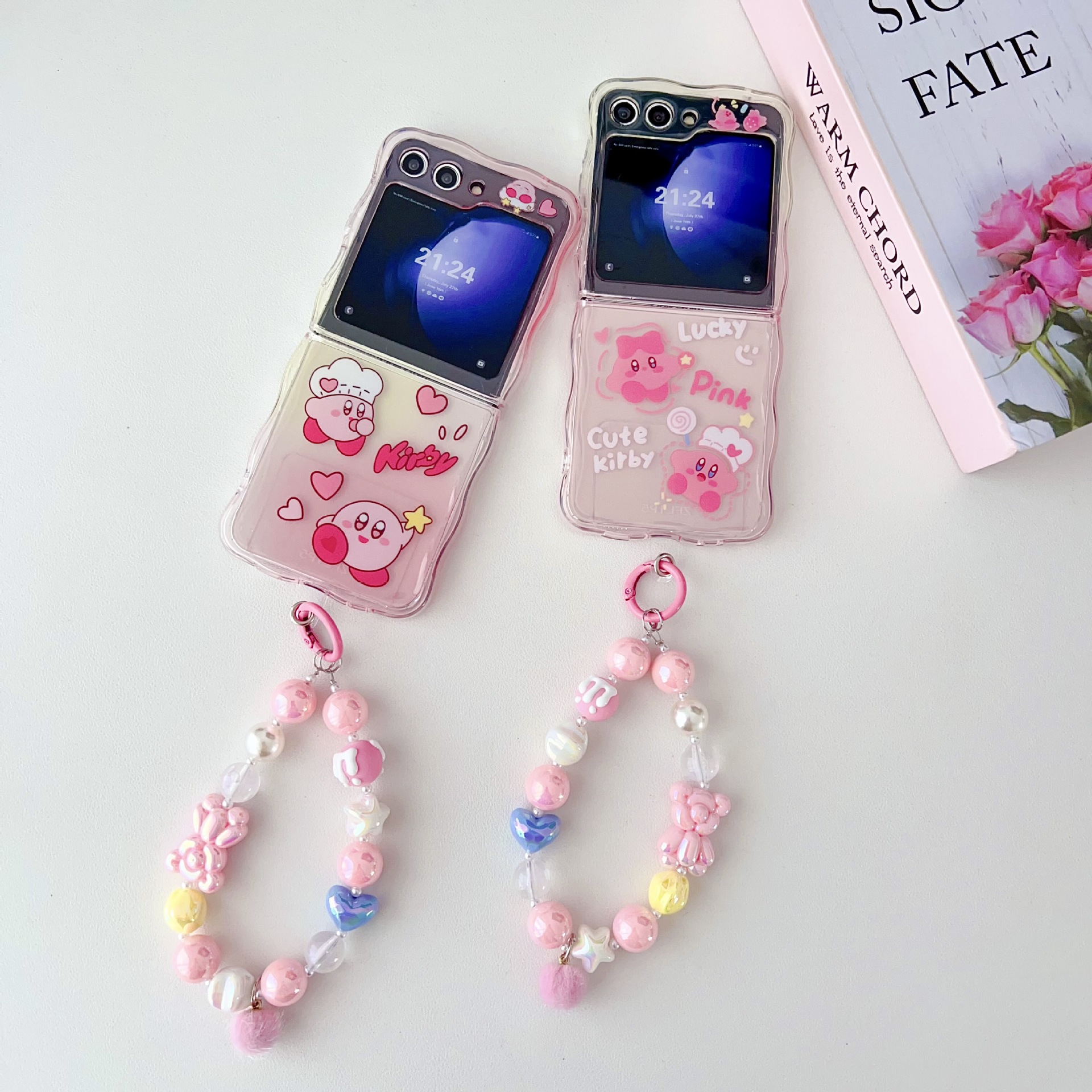 Kirby anime Phone case+pendant(Galaxy Z Flip)