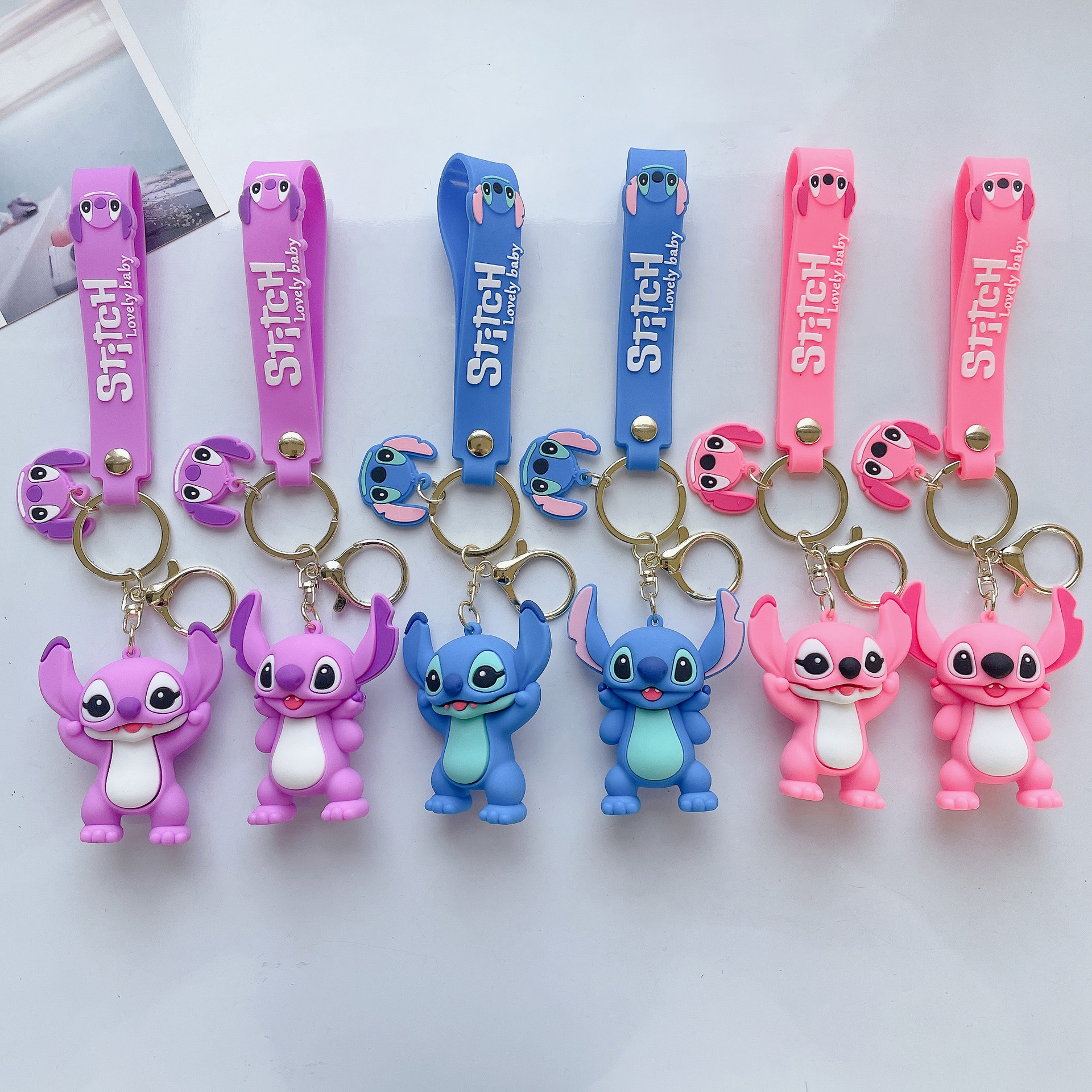 stitch anime keychain