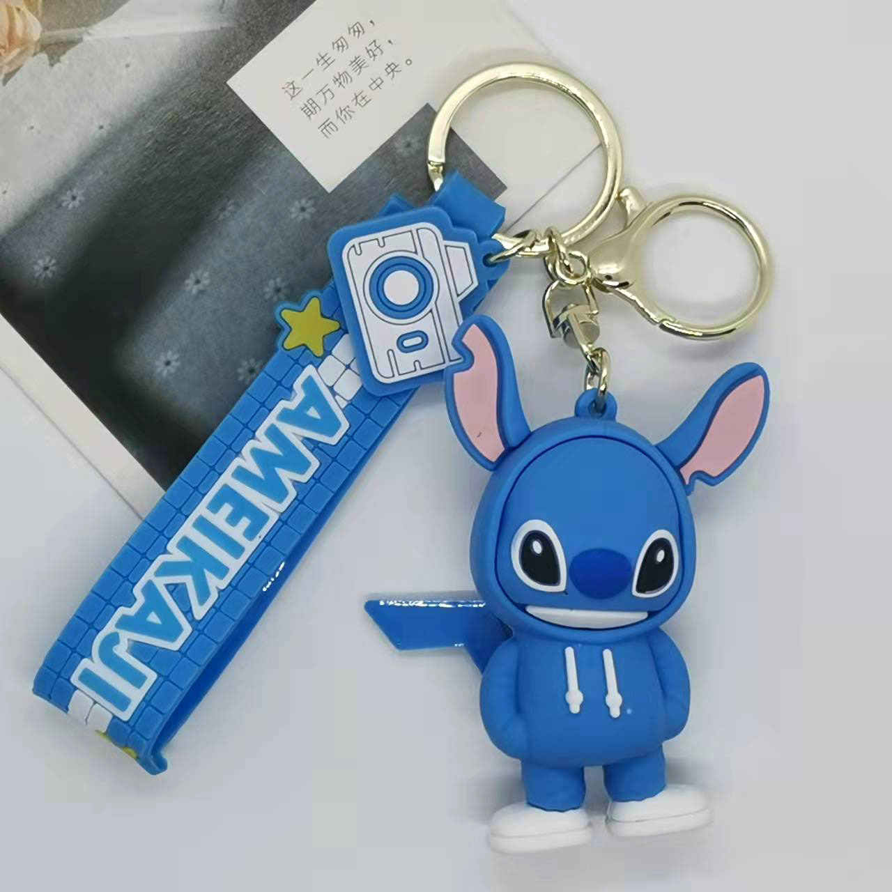 stitch anime keychain