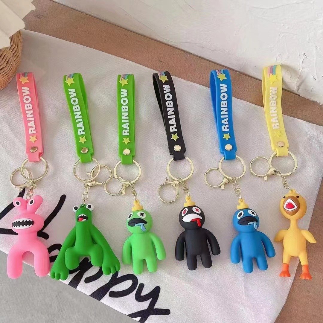 Rainbow friends anime keychain