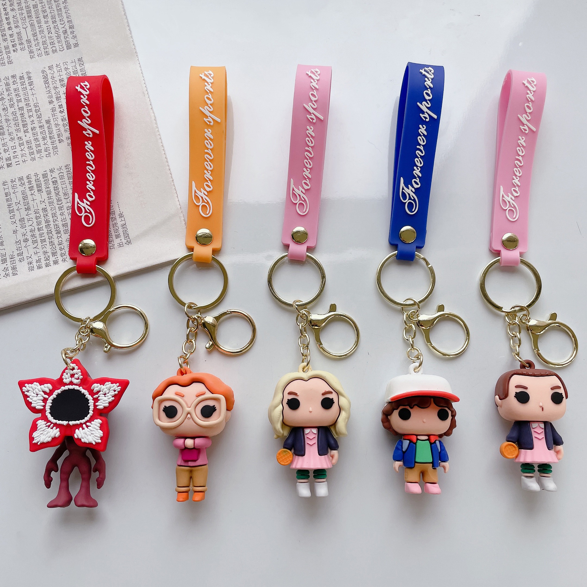 Stranger Things anime keychain