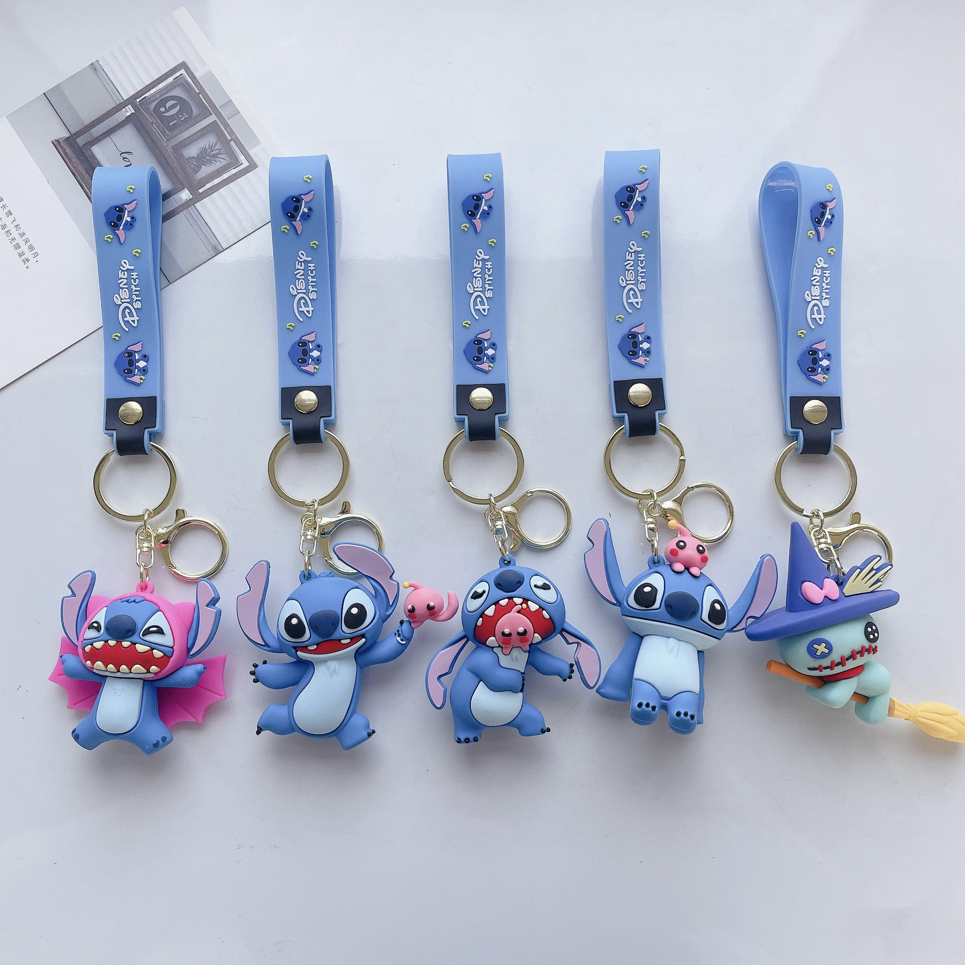 stitch anime keychain