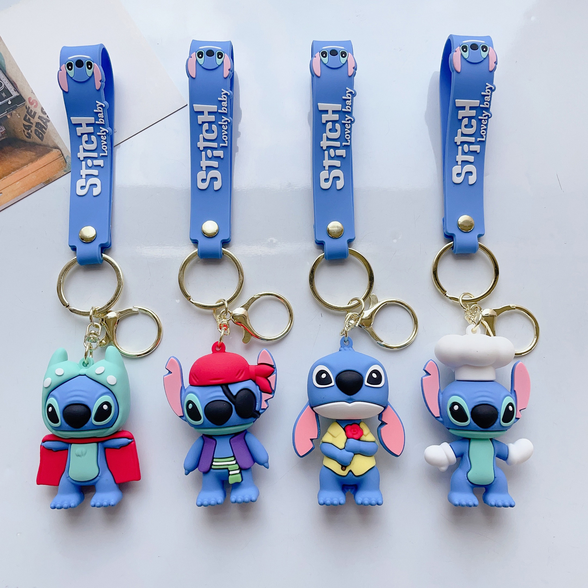 stitch anime keychain