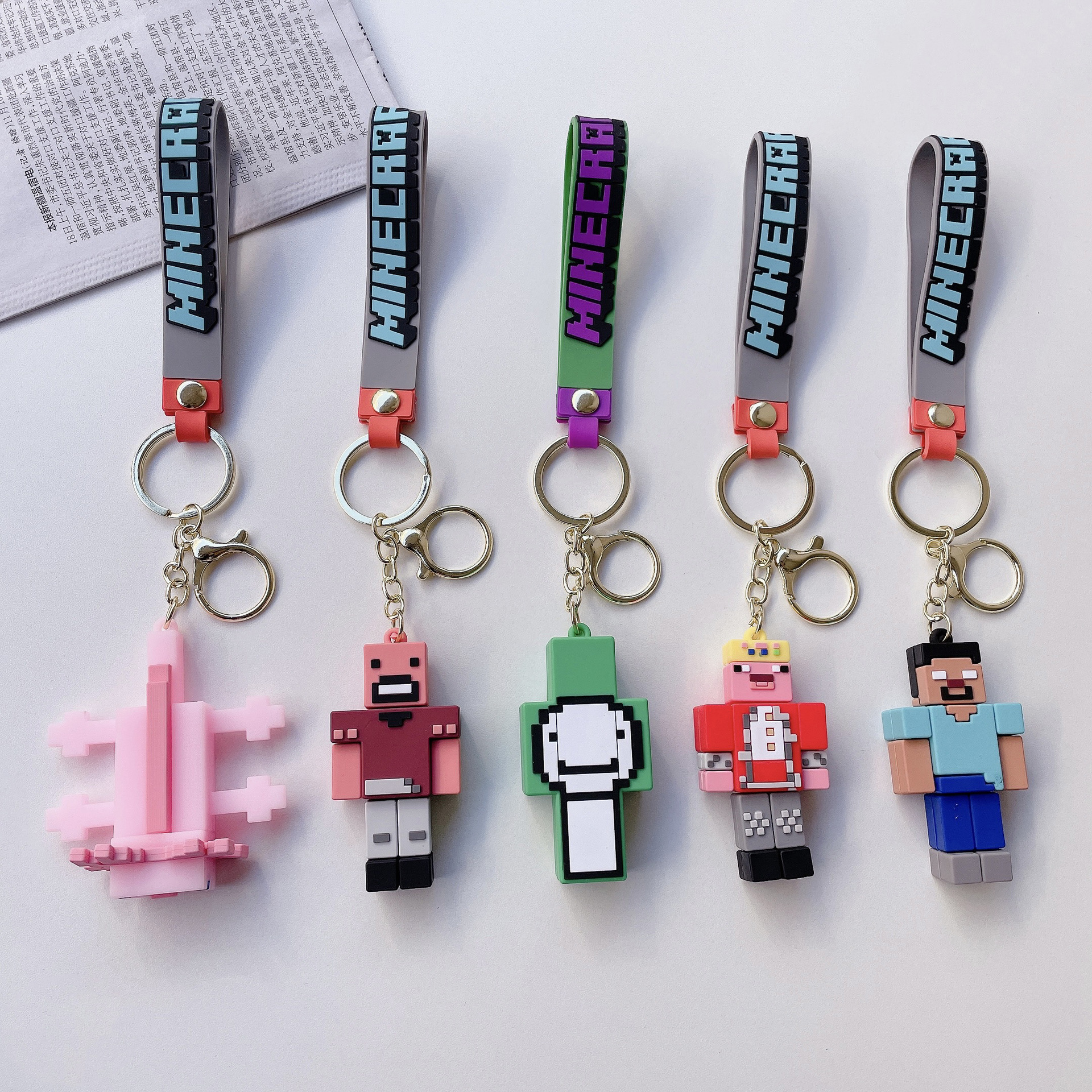 Minecraft anime keychain