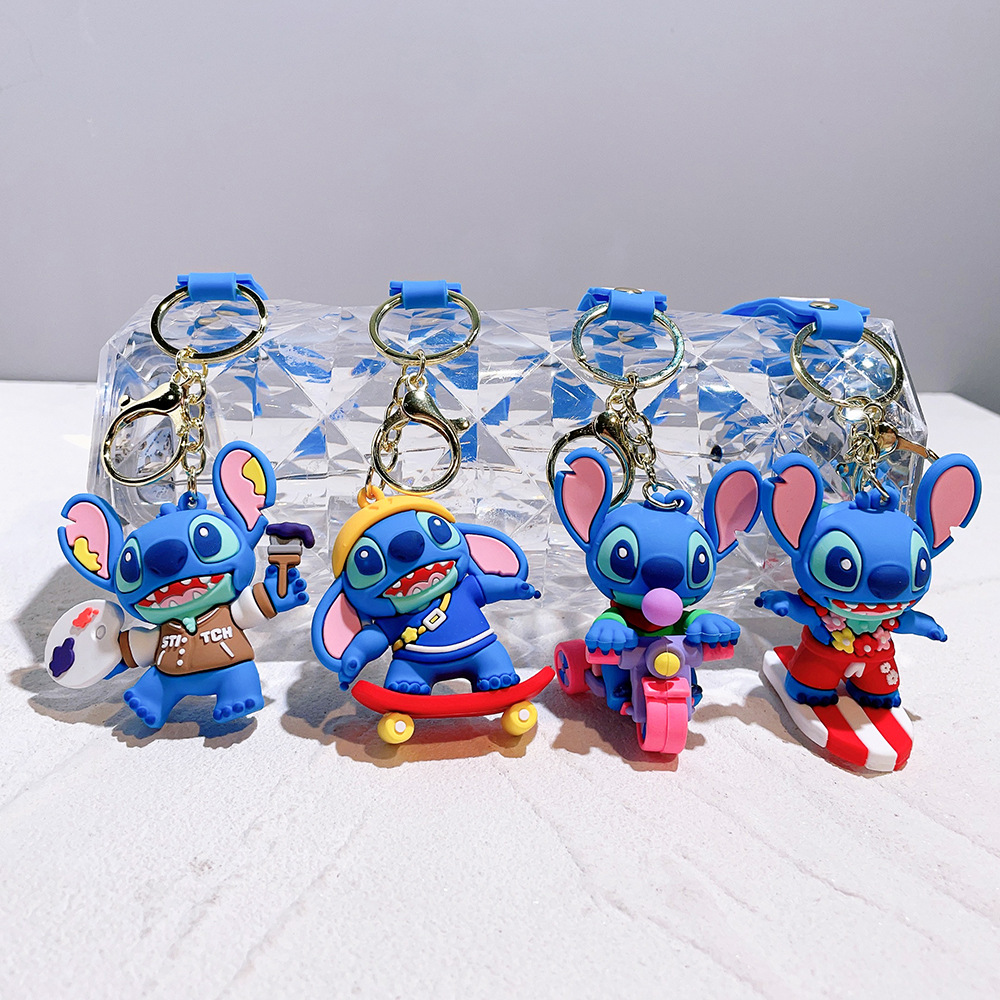 stitch anime keychain