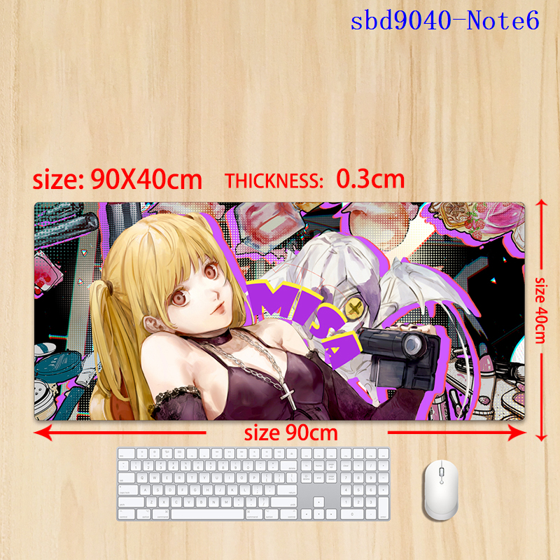 Death Note anime mouse pad 90*40*0.3cm（lockrand）