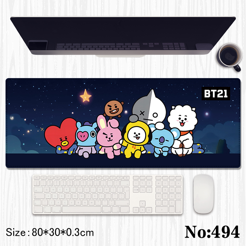 BTS anime Mouse pad 80*30*0.3cm