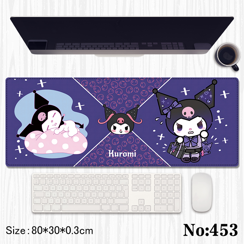 Kuromi anime Mouse pad 80*30*0.3cm