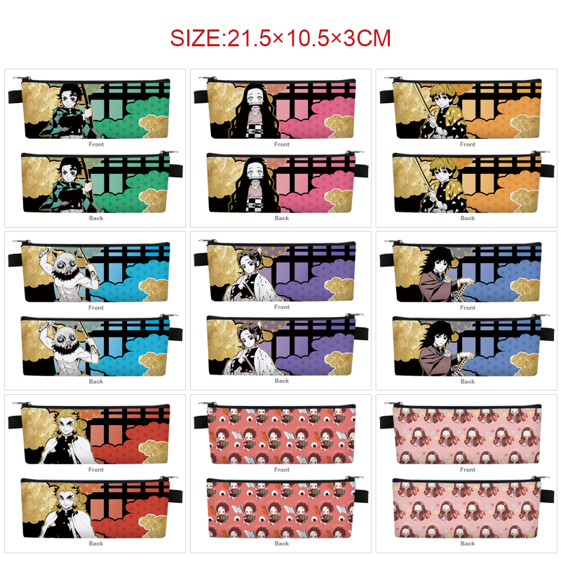 Demon slayer kimets anime pencil bag 21.5*10.5*3cm