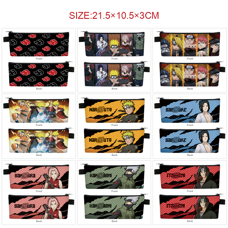 Naruto anime pencil bag 21.5*10.5*3cm