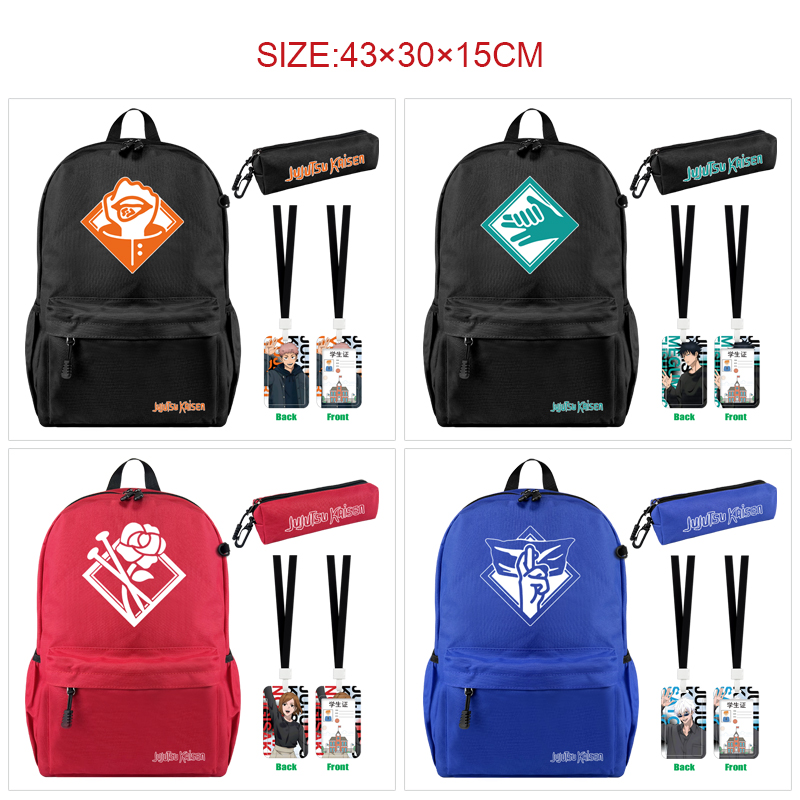 Jujutsu Kaisen anime backpack+pencil bag+ID set