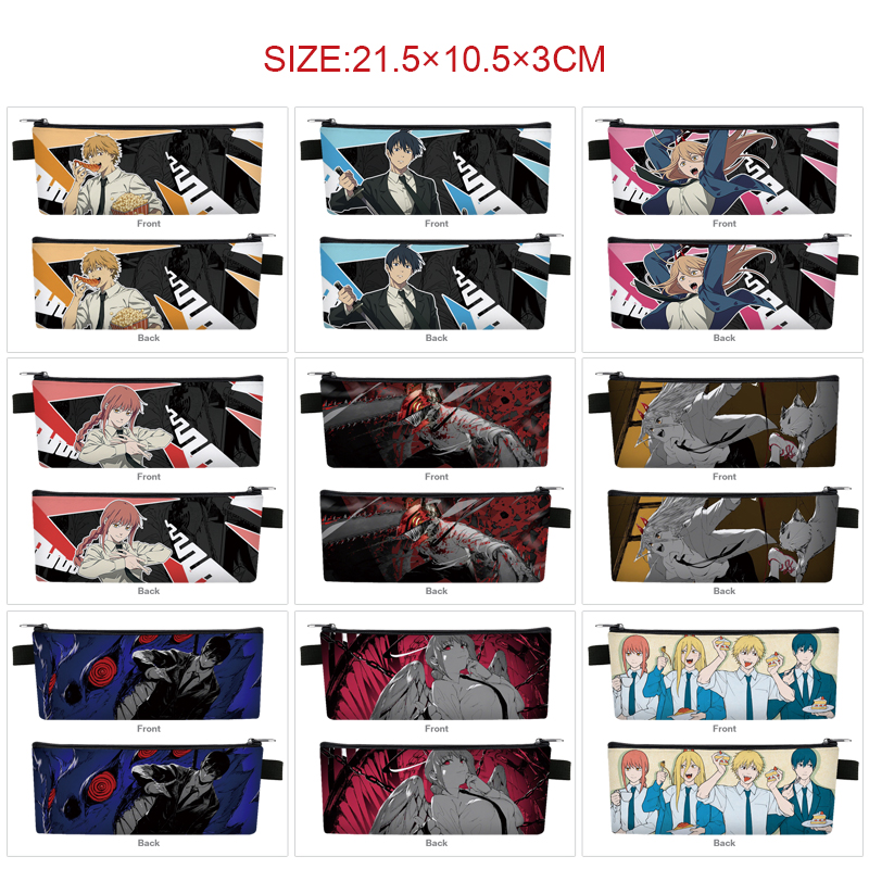 chainsaw man anime pencil bag 21.5*10.5*3cm