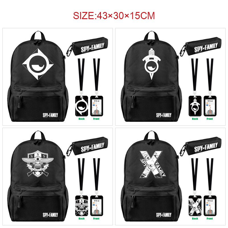 SPY×FAMILY anime backpack+pencil bag+ID set