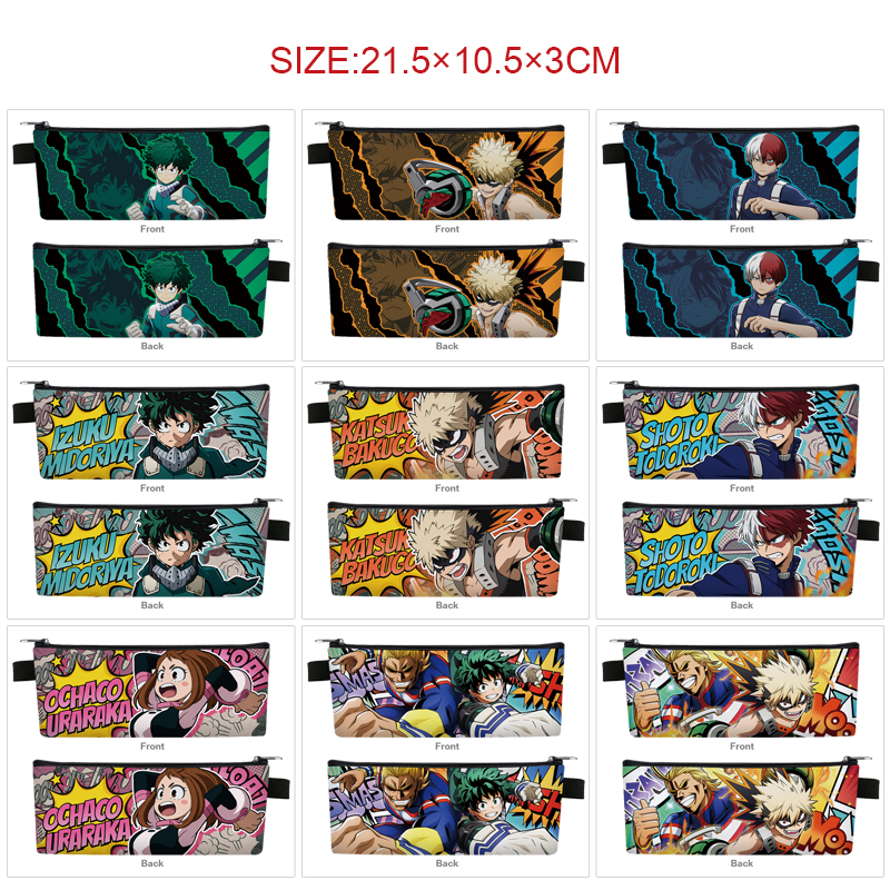 My Hero Academia anime pencil bag 21.5*10.5*3cm