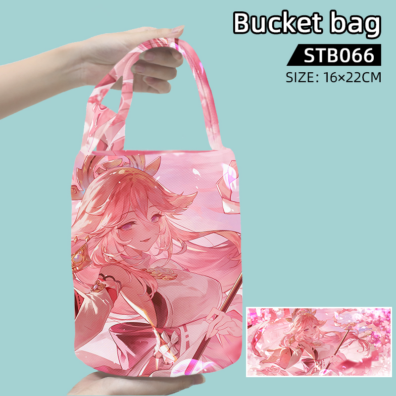 Genshin Impact anime bucket bag16*22cm