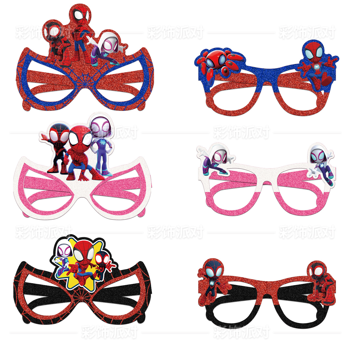 spider man anime paper glasses 120pcs(20 of each)