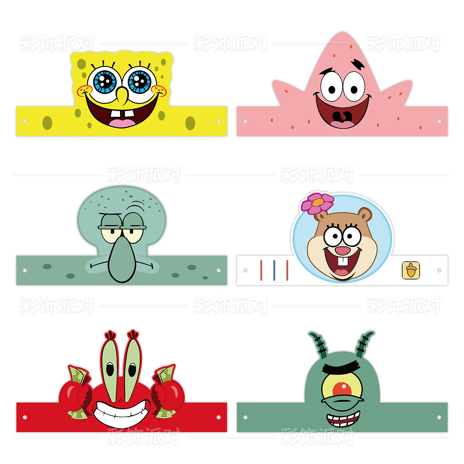 SpongeBob anime paper cap 60pcs(10 of each)