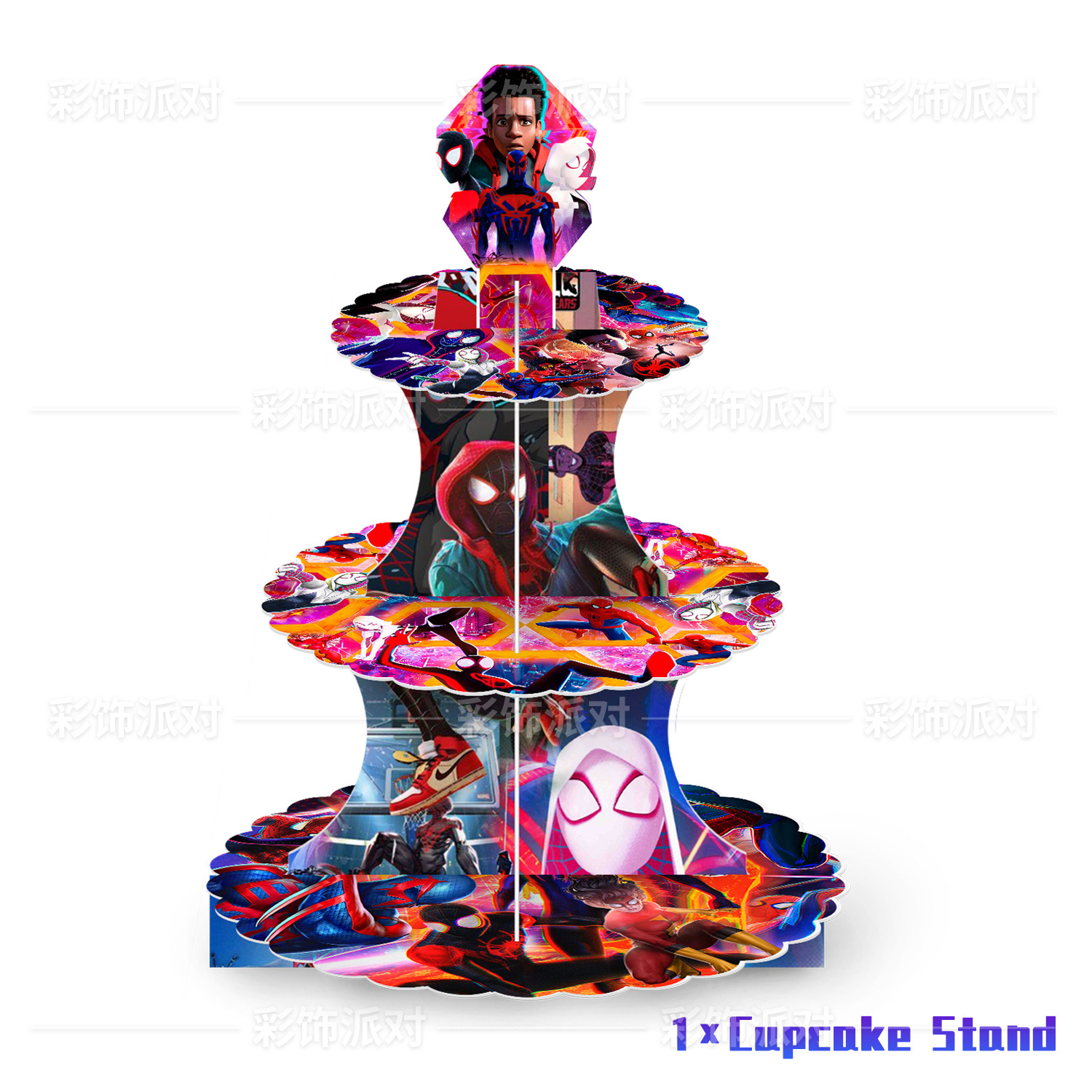 spider man anime cupcake stand 10 pcs