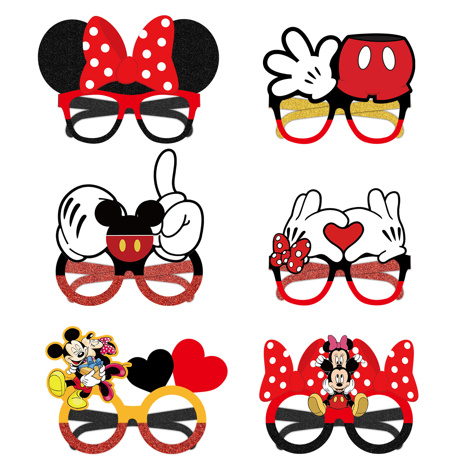 Disney anime paper glasses 120pcs(20 of each)